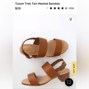 Lulus heeled sandals. Size 6 and a half.